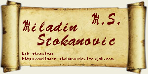Miladin Stokanović vizit kartica